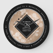 Elegant 28th Linen Wedding Jubileum Celebration Grote Klok (Voorkant)