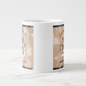 Elegant 28th Linen Wedding Jubileum Celebration Grote Koffiekop (Voorkant)