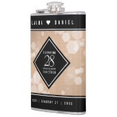 Elegant 28th Linen Wedding Jubileum Celebration Heupfles (Links)