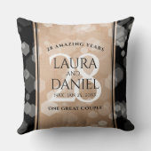 Elegant 28th Linen Wedding Jubileum Celebration Kussen (Achterkant)