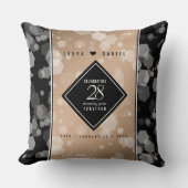 Elegant 28th Linen Wedding Jubileum Celebration Kussen (Voorkant)