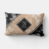 Elegant 28th Linen Wedding Jubileum Celebration Kussen (Achterkant)