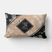 Elegant 28th Linen Wedding Jubileum Celebration Kussen (Voorkant)