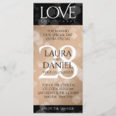 Elegant 28th Linen Wedding Jubileum Celebration Menu (Achterkant)