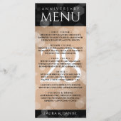 Elegant 28th Linen Wedding Jubileum Celebration Menu (Voorkant)