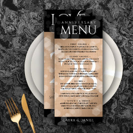 Elegant 28th Linen Wedding Jubileum Celebration Menu