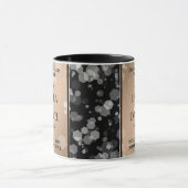 Elegant 28th Linen Wedding Jubileum Celebration Mok (Midden)