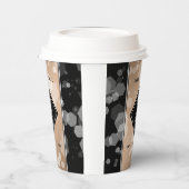 Elegant 28th Linen Wedding Jubileum Celebration Papieren Bekers (Links)