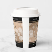 Elegant 28th Linen Wedding Jubileum Celebration Papieren Bekers (Links)