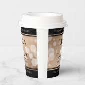 Elegant 28th Linen Wedding Jubileum Celebration Papieren Bekers (Rechts)