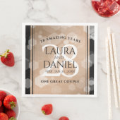 Elegant 28th Linen Wedding Jubileum Celebration Servet (Insitu)