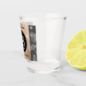 Elegant 28th Linen Wedding Jubileum Celebration Shot Glas (Rechts)