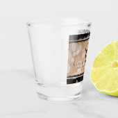 Elegant 28th Linen Wedding Jubileum Celebration Shot Glas (Links)