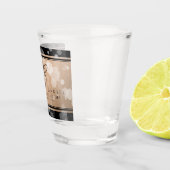 Elegant 28th Linen Wedding Jubileum Celebration Shot Glas (Rechts)