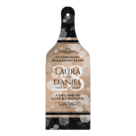 Elegant 28th Linen Wedding Jubileum Celebration Snijplank