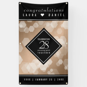 Elegant 28th Linen Wedding Jubileum Celebration Spandoek