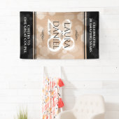 Elegant 28th Linen Wedding Jubileum Celebration Spandoek (Insitu)