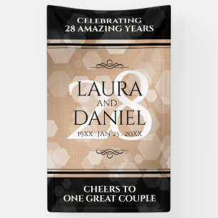 Elegant 28th Linen Wedding Jubileum Celebration Spandoek