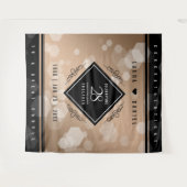 Elegant 28th Linen Wedding Jubileum Celebration Wandkleed (Voorkant (horizontaal))