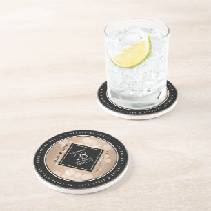 Elegant 28th Linen Wedding Jubileum Celebration Zandsteen Onderzetter