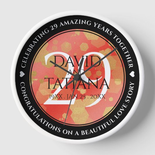 Elegant 29th Garnet Wedding Jubileum (Voorkant)