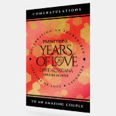 Elegant 29th Garnet Wedding Jubileum Acryl Bord (Hoek)