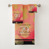 Elegant 29th Garnet Wedding Jubileum Bad Handdoek (Insitu)