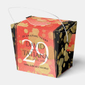 Elegant 29th Garnet Wedding Jubileum Bedankdoosjes (Achterkant)