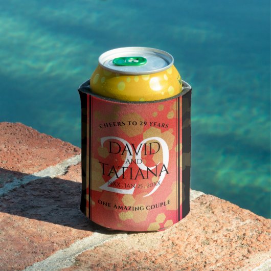 Elegant 29th Garnet Wedding Jubileum Blikjeskoeler (Insitu Zwembad)