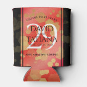 Elegant 29th Garnet Wedding Jubileum Blikjeskoeler (Achterkant)