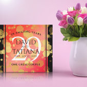 Elegant 29th Garnet Wedding Jubileum Canvas Afdruk