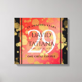 Elegant 29th Garnet Wedding Jubileum Canvas Afdruk (Voorkant)