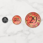 Elegant 29th Garnet Wedding Jubileum Confetti (Voorkanten)