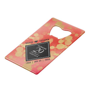 Elegant 29th Garnet Wedding Jubileum Creditkaart Flessenopener