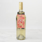 Elegant 29th Garnet Wedding Jubileum Flessenhanger (Op fles)