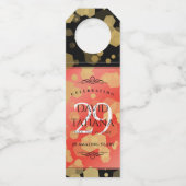 Elegant 29th Garnet Wedding Jubileum Flessenhanger (Achterkant)