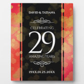 Elegant 29th Garnet Wedding Jubileum Fotoplaat (Voorkant)