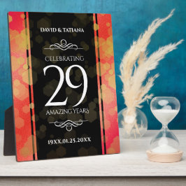 Elegant 29th Garnet Wedding Jubileum Fotoplaat