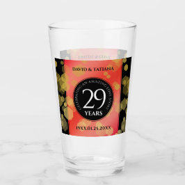 Elegant 29th Garnet Wedding Jubileum Glas