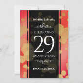 Elegant 29th Garnet Wedding Jubileum Kaart (Voorkant)