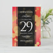 Elegant 29th Garnet Wedding Jubileum Kaart (Staand voorkant)