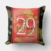 Elegant 29th Garnet Wedding Jubileum Kussen (Voorkant)