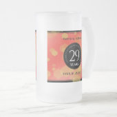 Elegant 29th Garnet Wedding Jubileum Matglas Bierpul (Voorkant rechts)