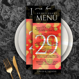 Elegant 29th Garnet Wedding Jubileum Menu