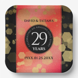 Elegant 29th Garnet Wedding Jubileum Papieren Bordje