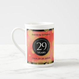 Elegant 29th Garnet Wedding Jubileum Porselein Kop