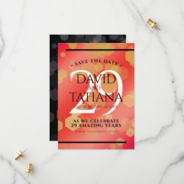 Elegant 29th Garnet Wedding Jubileum Save The Date