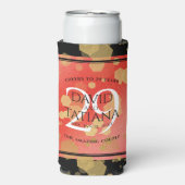 Elegant 29th Garnet Wedding Jubileum Seltzer Blikjeskoeler (Seltzer Voorkant)