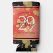 Elegant 29th Garnet Wedding Jubileum Seltzer Blikjeskoeler (Voorkant)