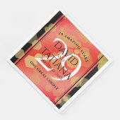 Elegant 29th Garnet Wedding Jubileum Servet (Hoek)